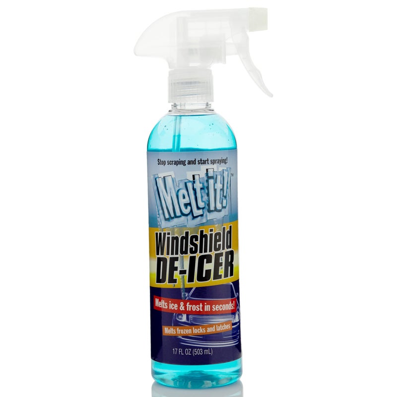 EZR Melt it! EZR Windshield De-Icer. Instantly Melts Ice & Winter Frost for Car Windshields, Windows, Mirrors, Key Locks, & Latches, Snow Melting Defrost Liquid for Car Window Cleaner, 17 Fl Oz Spray - Image 1